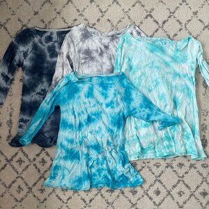 Calvin Klein Performance Tie‑Dye Long Sleeve Active Tees – All size M